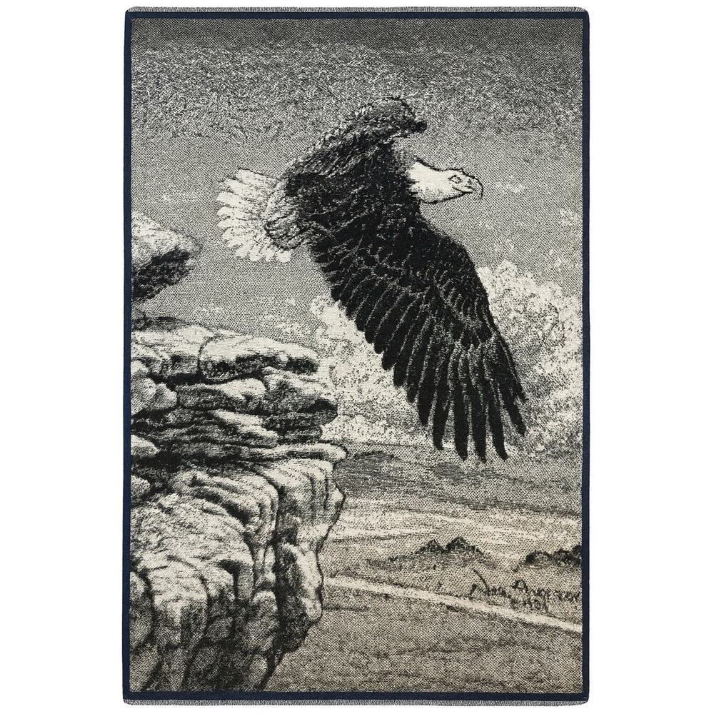 VTG Earth Ragz Bald Eagle Woven Blanket Throw Southwestern Cabin Lodge Americana